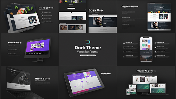 Dark Theme Website Promo