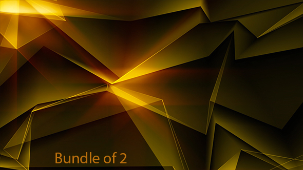 Gold Abstract Polygonal Background Loop