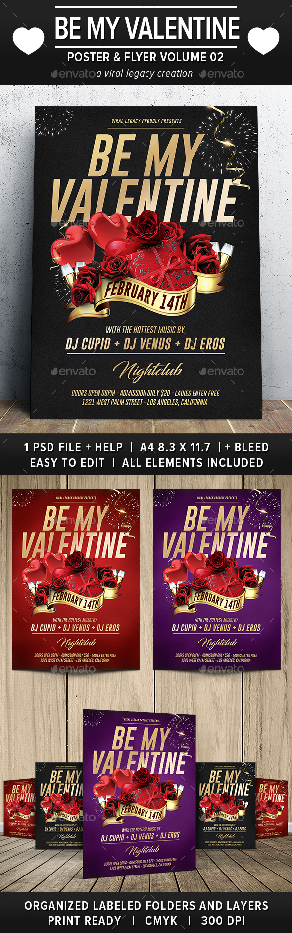 Be My Valentine Poster / Flyer V02