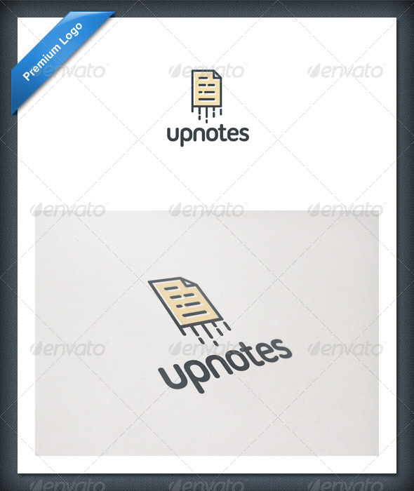 Up Notes Logo Template