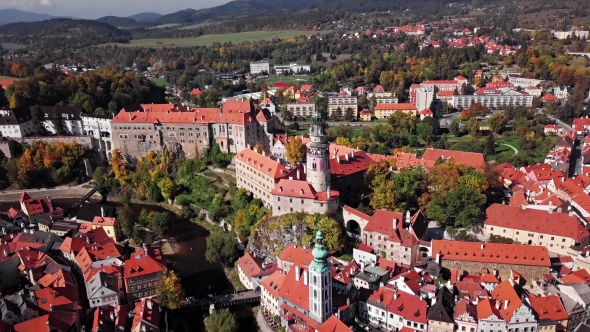 Old Town Cesky Krumlov From Top