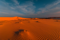 Stunning view of lonely sand dunes under amazing evening sunset sky  - PhotoDune Item for Sale
