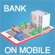 Low Poly Bank on Phone screen - 3DOcean Item for Sale