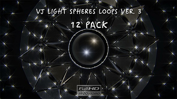 VJ Light Spheres Loops Ver.3 - 12 Pack alt