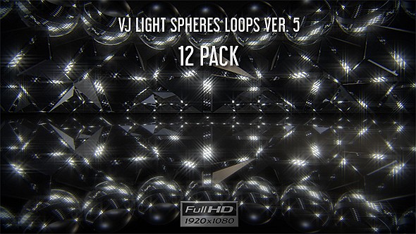 VJ Light Spheres Loops Ver.5 - 12 Pack