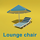 Beach chaise lounge chair - 3DOcean Item for Sale