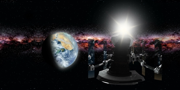 International Space Station Orbiting Earth in Virtual Reality alt