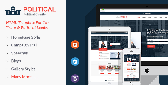 Political Responsive HTML5 Template