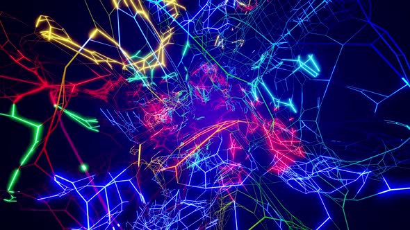 Vj Loop Abstract Sci Fi Neon Light Background