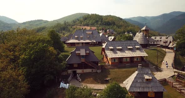 Drvengrad Serbia Aerial