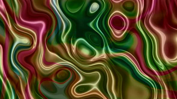 Brown Green Red Color Silky Wave Motion Liquid Animation