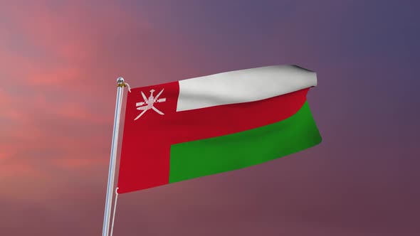Flag Of Oman Waving