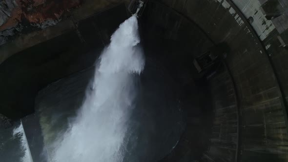 Alternative Energy. Aerial Shot Of a Hydropower Plant.