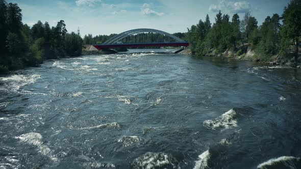 Whitewater Vuoksi River and Car Bridge