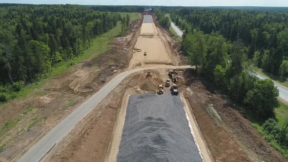 Highway Construction Aerial View