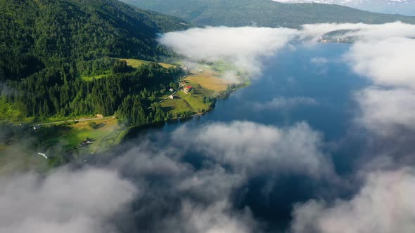 Beautiful Nature Norway over the Clouds