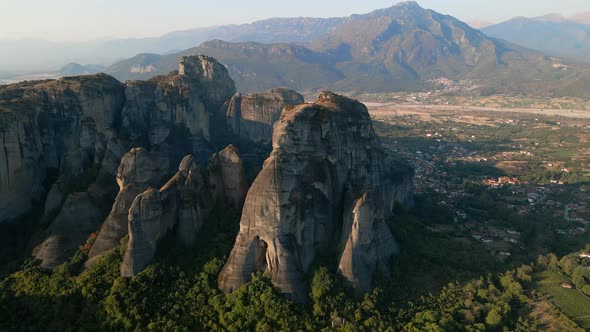 Aerial View of Thessaly Mountains in Greece