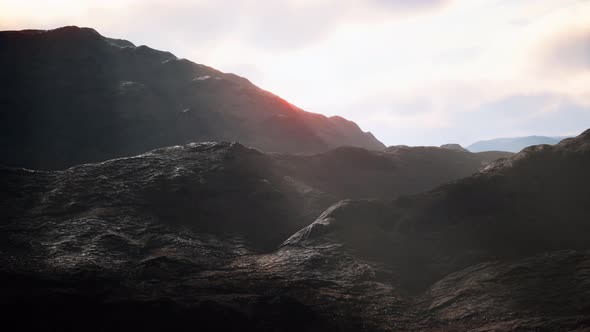 Mountains of Afghanistan at Sunset