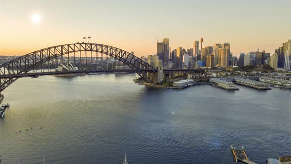 Sydney City Skyline During Sunrise