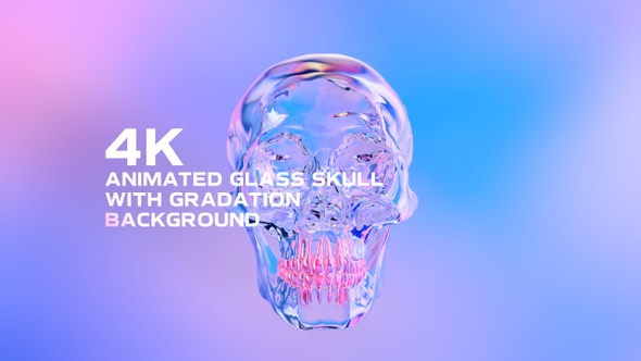 Rotating Glass Skull