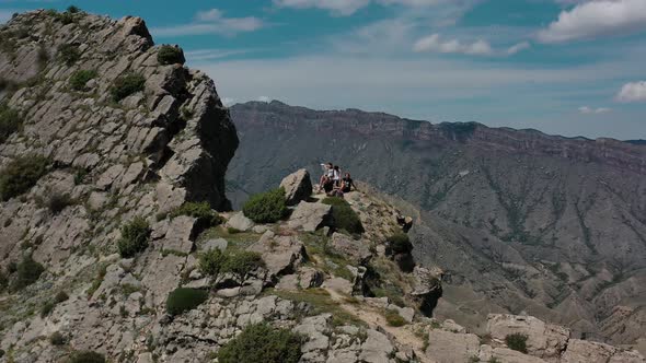 Mountain Landscape and Old Ruined Tower