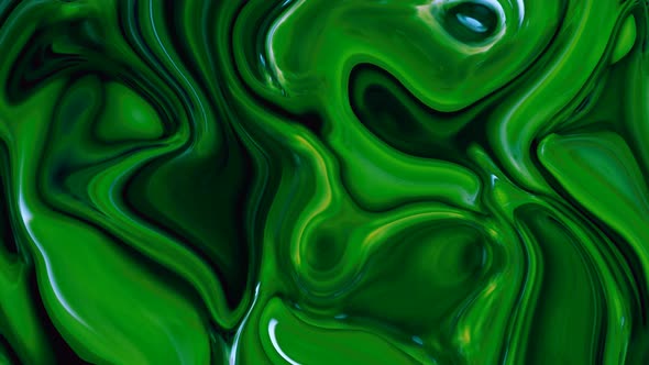 Abstract background green color shiny marble liquid animation