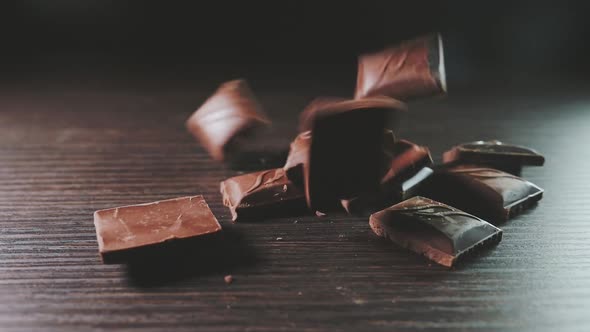 Super Slow Motion of Falling Chocolate Bars