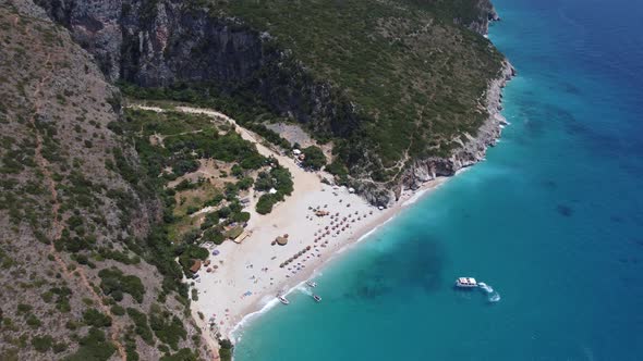 View of Gjipe Beach Albania