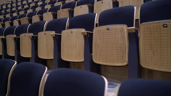 Empty Audience Seats and Seat Numbers in the Modern Theater 4K