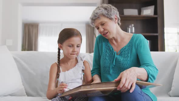 Grandmother and granddaughter spending time together