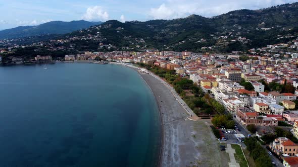 The Beautiful West Coast of Italy From Above  Sapri in the Province of Salerno