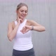 Sportswoman Checking Pulse During Training - VideoHive Item for Sale