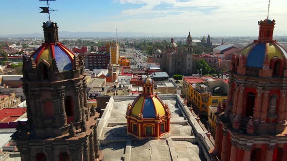 San Luis Potosi church drone Shot 4K