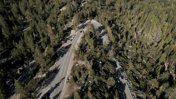 4K Emerald Bay Road mountain road footage