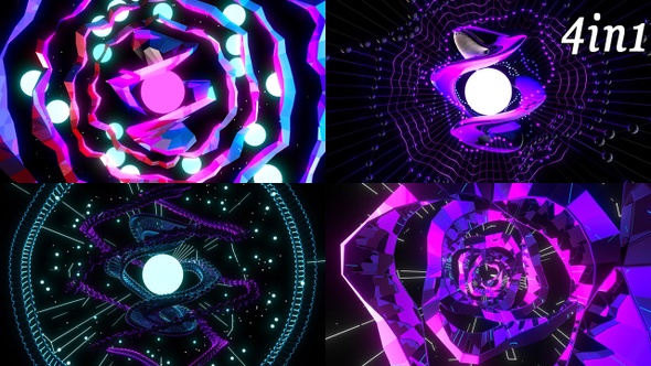 Neon Flower - VJ Loop Pack (4in1)