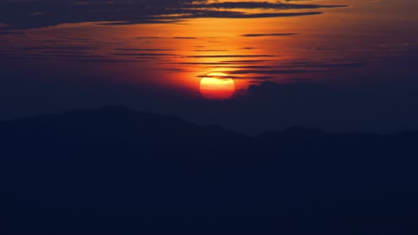 Sunset At Mountain