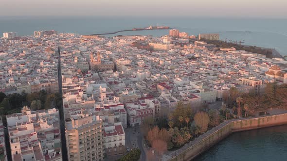 Aerial view of Cadiz city