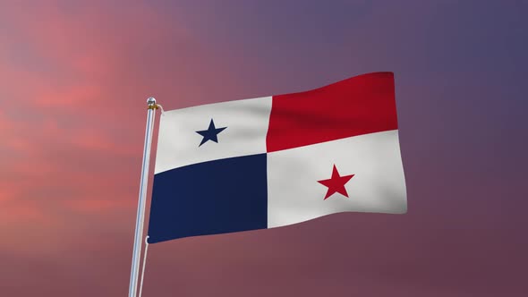 Flag Of Panama Waving 4k