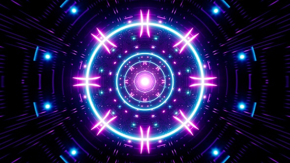 Hypnotic Neon Art Concert Visual