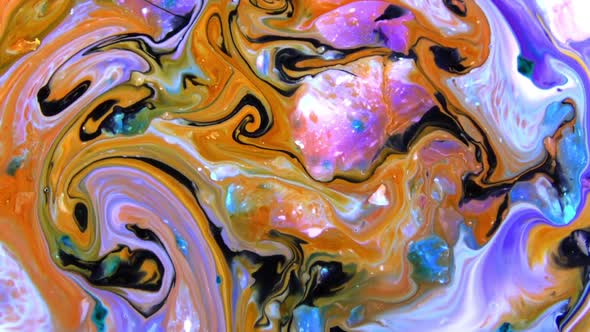 Abstract Colors And Paint Swirling Background Spread Texture
