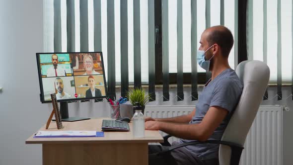 Making a Video Conference with Face Mask