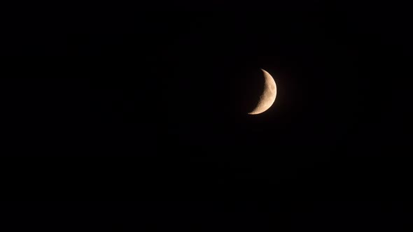 Timelapse of the night sky and the moon