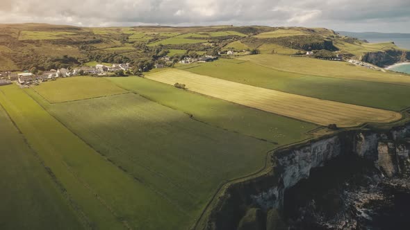 Sun Farmlands Fields Aerial