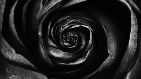 Abstract black soft rose petals