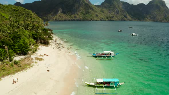 Tropical Island with Sandy Beach