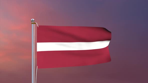 Latvia Flag 4k