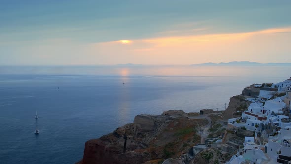 Famous Greek Tourist Destination Oia, Greece