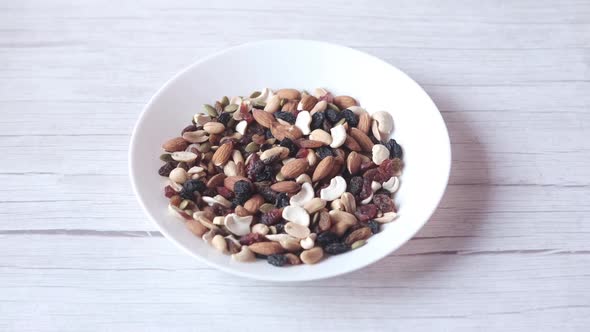 Close Up of Eating Mixed Nut