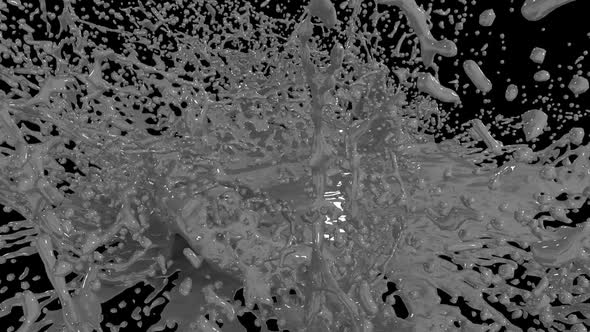 Gray Large Drops Fall To a Surface