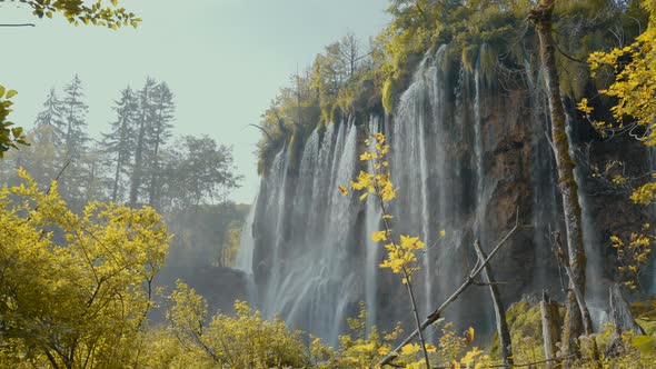 Plitvice lakes, waterfall 